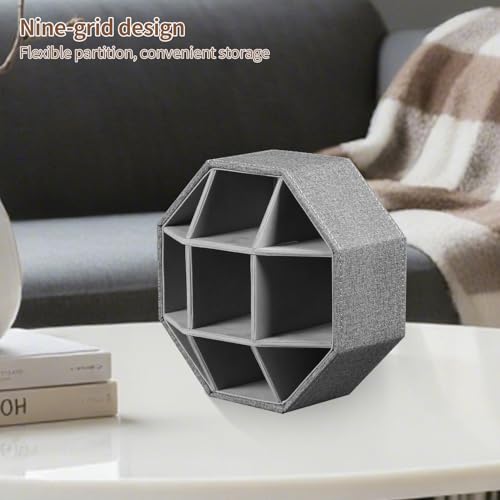 Swivel Remote Control Holder, 9 Rooms Desk Organizer and Decorations for Living Room, Leather Bedside Storage Caddy for TV Controllers/ Makeup Brush Pen/ Office Stationery/ Art Supplies/ Eyeglasses by YAPISHI - Image 6