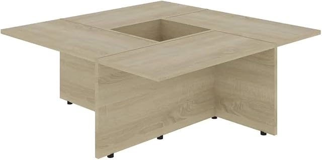 vidaXL Coffee Table Home Interior Living Room Furniture Accent Side Tea End Couch Sofa Laptop Snack Stand Sonoma Oak Engineered Wood