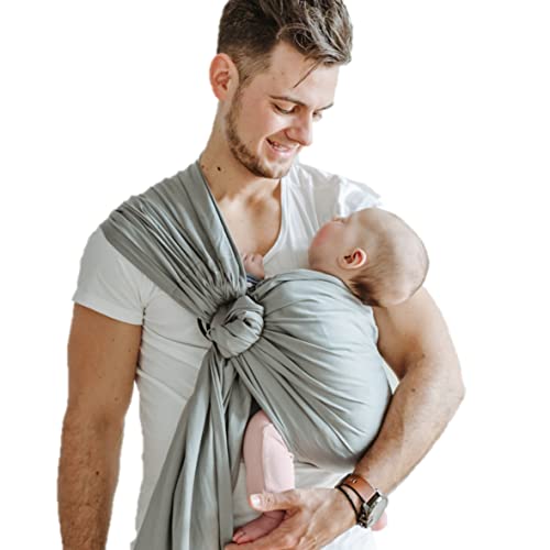 Shabany Ring Sling Tragetuch, Grau Jumps
