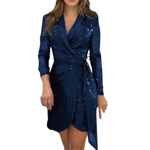 Mis Pedidos, Vestidos De Fiesta Mujer Elegantes Largo Manga Larga Retro Ropa Baratas Boda Vestido Manga Larga Mujer Comodo Rebajas Otoño Vintage Ropa De Mujer Tallas Grandes 01 Marina XL