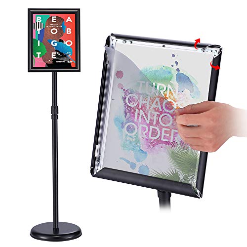 Adjustable Pedestal Sign Stand, Floor Standing Sign Holder for Display