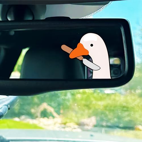 Image of Set 3Pcs Silly Goose Peeker Mirror Decal Funny Meme Silly Goose Stickers Water Bottle Window Sticker Vinyl Waterproof 2 Inches Car Decals New Car Accessories for Friend Coworker