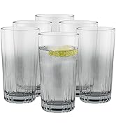Lot De 6 Verres à Boire Transparent GASTRO 39cl, Sans Pied, Pour Eau, Whisky Et Jus - Dimension: 6,5 X 8 X 10 Cm - Maison