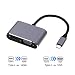 Produktbild TWORUX Upgrade 2-in-1-USB-C auf 4K-HDMI- und VGA-Adapter, Typ C auf HDMI 4K + VGA-Adapter-kompatibler USB C Laptop