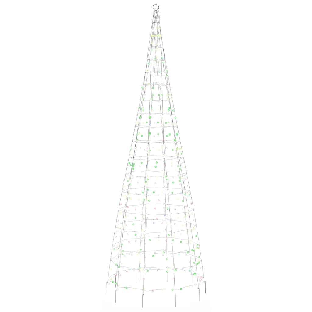 LED-Weihnachtsbaum 550 LEDs Mehrfarbig 300 cm Weihnachtsbeleuchtung für Außen Innen Garten Balkon Terrasse Fassade mit 8 Lichteffekten, energiesparend, wetterfest, inkl. Fernbedienung