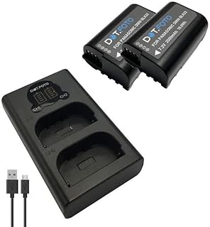 Dot.Foto DMW-BLK22 Premium 2200mAh Battery (2-pack) & DMW-BTC15 type Fast USB LCD Dual Charger for Panasonic Lumix DC-S5