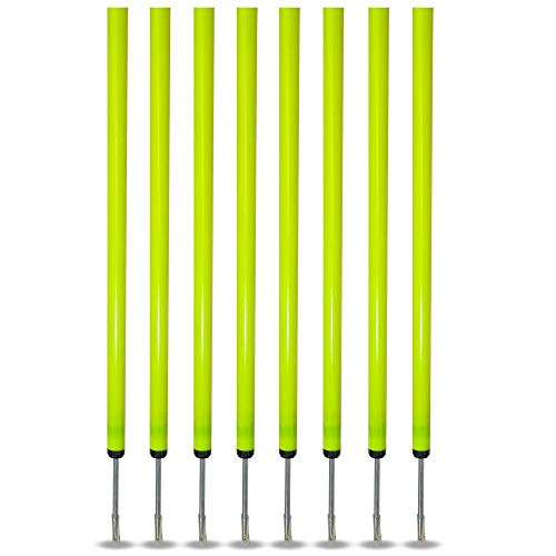Estacas de Treinamento, Estacas de Agilidade com 1,7m de Altura, Amarelo Neon, T77, Acte Sports