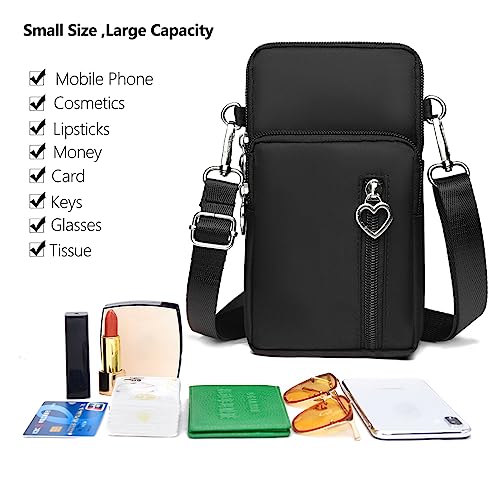 Bolsa tiracolo universal para celular feminina mini bolsa de ombro para celular compatível com iPhon