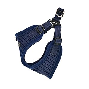 Puppia dog harness comfort mesh step in all season no pull no choke walking training adjustable neck  chest for small  medium dog  navy  s   cucciolini doodles