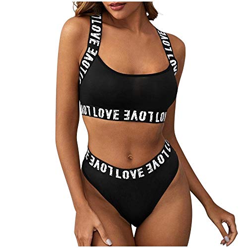 Sous-vêtements sexy pour femmes : ensemble lingerie avec soutien-gorge dentelle et string
