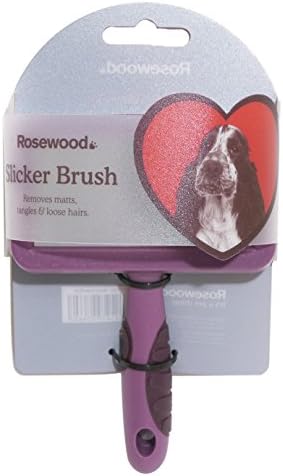 Rosewood Soft Protection Salon Grooming Slicker Brush Large,Purple