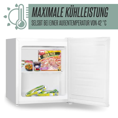 Foto von HEINRICHS Mini Gefrierschrank 31L klein kompakt leise:40db Gefrierbox; wechselbarer Türanschlag mini Tiefkühltruhe bis zu -18°C,Tiefkühlschrank,perfekt geeignet für Büro Camping Garten Outdoor (White)