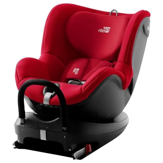 BRITAX RÖMER bilbarnstol DUALFIX 2 R, 360 ° vridbar och ISOFIX fäste, barn från 0 to 18 kg (Grupp 0 + / 1) från nyfödd till 4 år, Fire Red