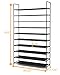 Halter Entryway Standing Shoe Rack, Black, 10 Tier