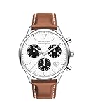 Movado Heritage Series Calendoplan Men's Watch - Swiss Quartz Chronograph Movement, Calfskin Strap - 5 ATM Water Resistance - Sport Luxury Fashion Timepiece for Him - 43mm