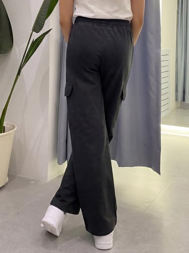 Image of Li'l Tomatoes Girls Cotton Track Pants | Soft & Comfortable Casual Summer Lower for Girls | Elastic Waist with Drawstring Everyday Wear | Side Stripe Straight Fit Trackpant | 9-16 Years |