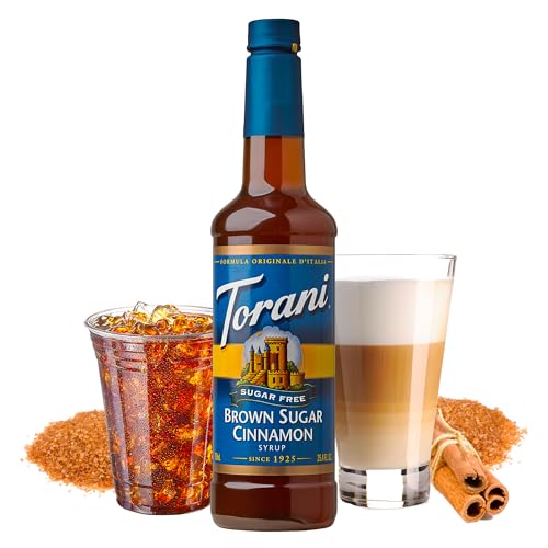 Image of Torani Sugar Free Brown Sugar Cinnamon Flavored Drink Syrup, 25.4 fl oz (Pack of 4)