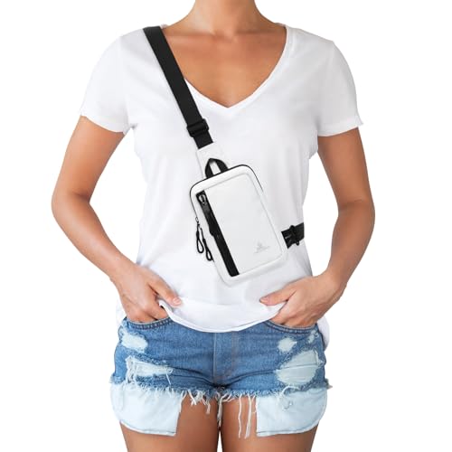 Pequeña bolsa cruzada Peicees en blanco para correr y proteger tu teléfono