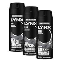LYNX Black Deodorant Body Spray 165 ml (Pack of 3)