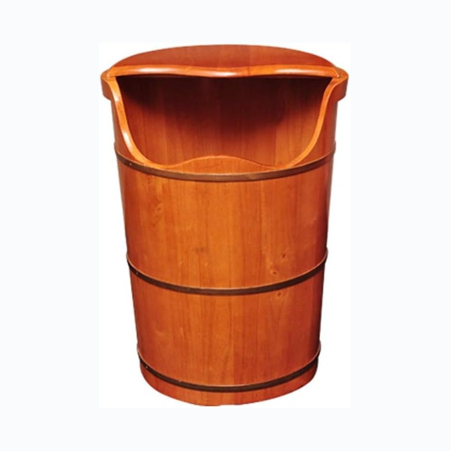 Cubeta de madera para baño de pies ergonómica
