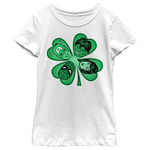 T-shirt fille Marvel blanc style vintage idéal pour l'école