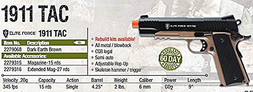 Umarex 2279068 Elite Force 1911 Blowback 6Mm Bb Pistol Airsoft Gun thumb #4