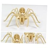 Puzzle 3d araignée - puzzle, les enfants peuvent les assembler eux-mêmes, le modèle d'araignée couleur bois peut également être peint, puzzle araignée en bois