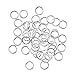 Beadaholique JR/040X6S 50-Piece Open Jump Rings, 6mm, 18-Gauge, Silver