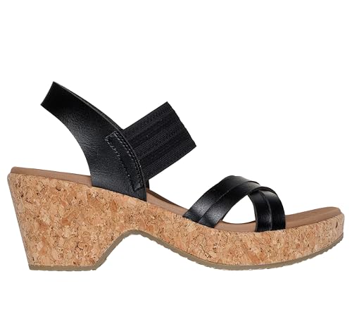 Skechers Women's BRYSTOL - NIGHT SKIES heel sandal, Black 5 M