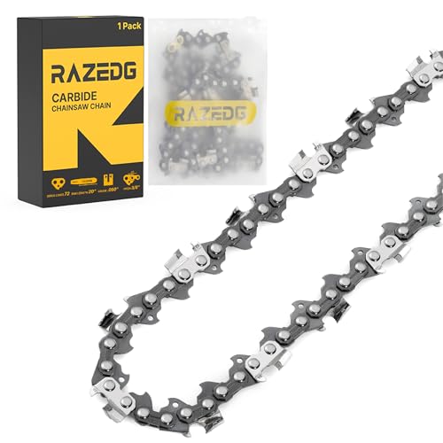 Carbide Chainsaw Chain 20" 3/8" Pitch .050" Gauge 72 Links
