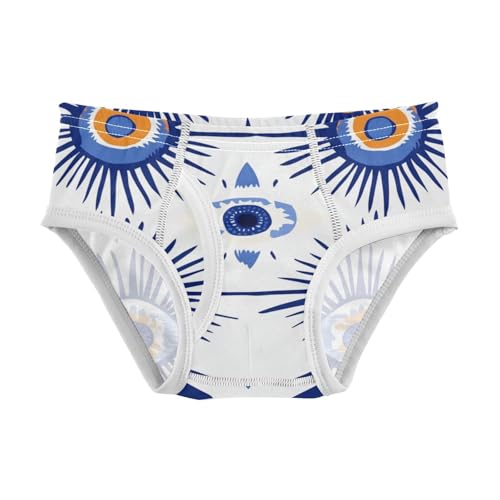 KLL abstract Evil Eye White Baby Boys Pure Cotton Underwear Briefs Breathable Undies