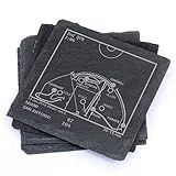Greatest Spurs Plays: Slate Coasters (Set of 4) | Unique Spurs Gift for Men and Sports Fans | Iconic Spurs Moments