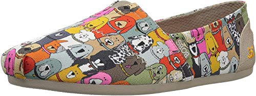 BOBS from Skechers Women's Plush-Wag Party Ballet Flat, Multi, 8 M US