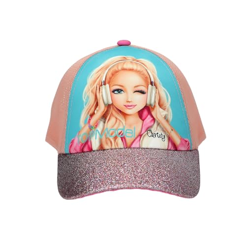 Casquette TopModel Music rose et abricot 14107 | Bonnet réglable à filet enfant