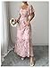 Floerns Women's Butterfly Short Sleeve Boho Maxi Dress Sweetheart Neck Vacation A Line Dresses Dusty Pink Large