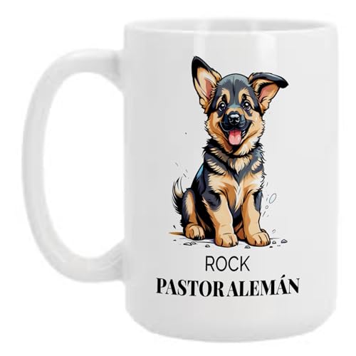 Bee Ingenious Taza Personalizada con Pastor Aleman y Nombre - Taza XL 15oz - 443ml de Cerámica para Desayuno | Regalo Ideal para Amantes de Perros (P Aleman) Bee Ingenious Taza Personalizada con Pastor Aleman y Nombre - Taza XL 15oz - 443ml de Cerámica para Desayuno | Regalo Ideal para Amantes de Perros (P Aleman)