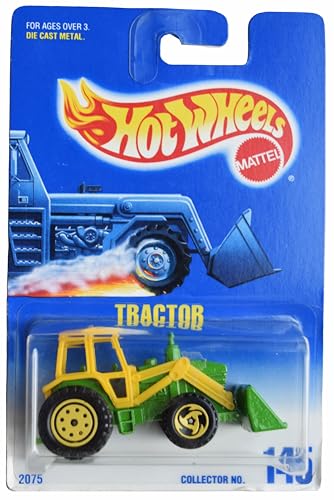 Hot Wheels Tractor, Amarillo 1:64 miniatura 1