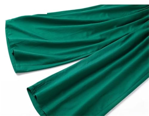 Women Casual Baggy Pants Wide Leg Solid Color Business Comfy Trousers with Pockets4