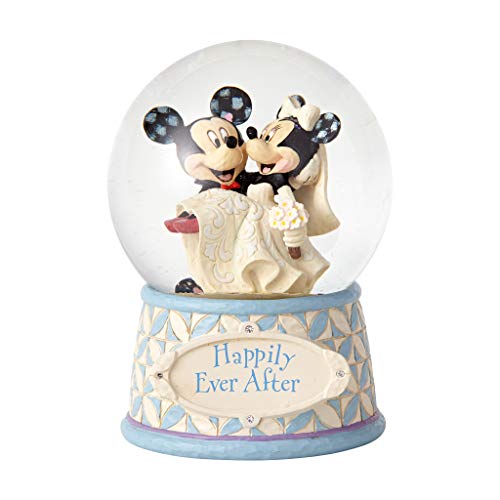 Enesco Disney Traditions By Jim Shore Mickey And Minnie Mouse Happily Ever After Wedding Waterball, 6.5 Inch, Multicolor #TOP1