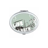 Classification: miroir DIYthinker Graffiti Street Life Culture et Art Attitude Illustration Motif Maquillage Ovale Miroir de Poche Compact Portable Mignon Petit Miroirs Main