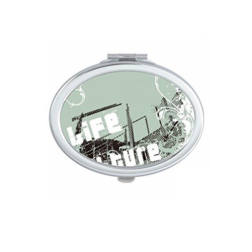 Petit miroir de poche portable ovale pour corriger son maquillage facilement n'importe où