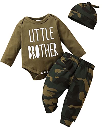 Image of Newborn Baby Boy Clothes Outfits Infant Romper Camouflage Pants Clothing Set
