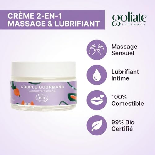 Lubrifiant intime bio 2en1 Goliate pour couple gourmand