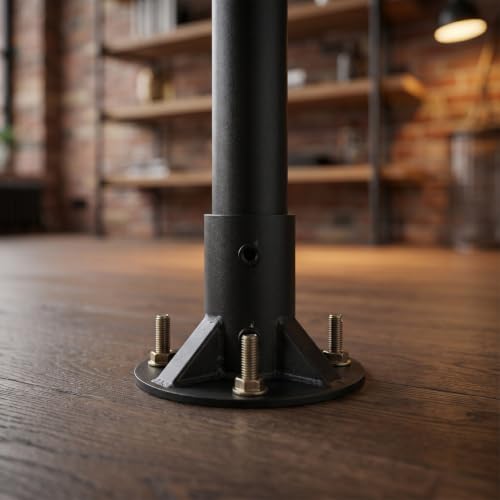 Base de brida para poste de cerca Kisangel de 55 mm para suelo 6