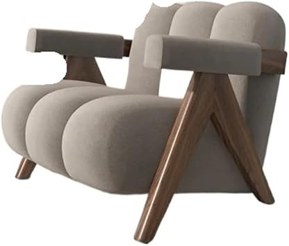Home Balcony Living Room Chairs Modern Sofas Single Leisure Back Armchair Fabric Sofa Chair FurnitureGray