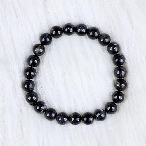 Image of Reiki Crystal Products Natural Crystal Stone 8 mm Round Bead Bracelet for Men & Women | Stretchable Gemstone Bracelet for Meditation, Yoga, Reiki & Daily Wear