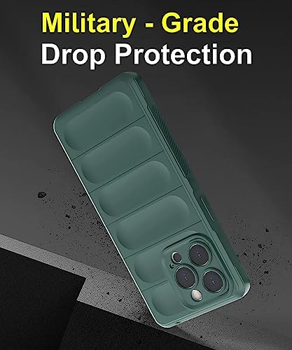 Image of WOW IMAGINE Ultimate Silicon Back Cover Case for Apple iPhone 14 Pro | Military Grade Drop Protection Shockproof Bumper | Anti-Slip Grip | Scratch Proof Micro-Fibre Cloth Inside (Forest Green)