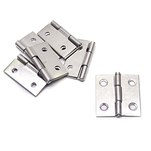 Box Hinge Karcy Hinges 1.5-inch Small Window Hinge Stainless Steel Silver Pack of 6