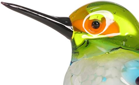 Tooarts Tiny Bird Gifts Glass Sculpture Ornament Animal Figurine Art Handblown Christmas Home Decor Multicolor