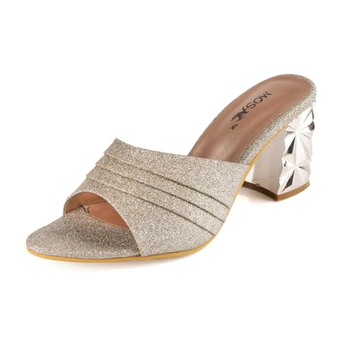 Image of MOSAC Women Casual /Party Block Heel Mules Heel Wedding Fashion Sandals for Women & Girls